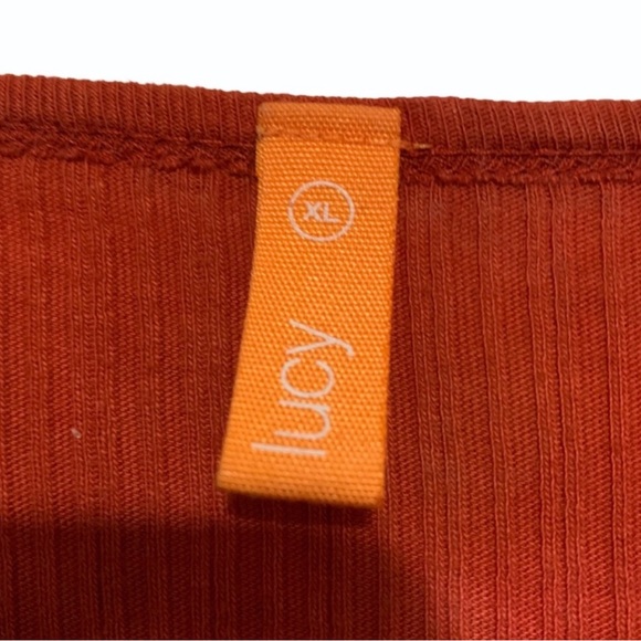 Lucy Activewear Long Sleeve Tie Dye Tee in Red XL - Picture 5 of 5